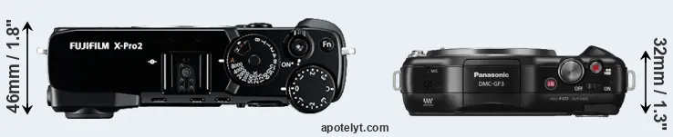 Compare X-Pro2 versus GF3 top