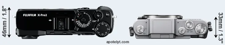 Compare X-Pro2 versus GF7 top