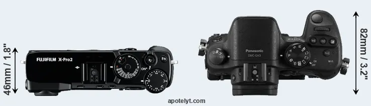 Compare X-Pro2 versus GH3 top