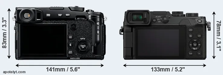 Comparison X-Pro2 or GX8 rear