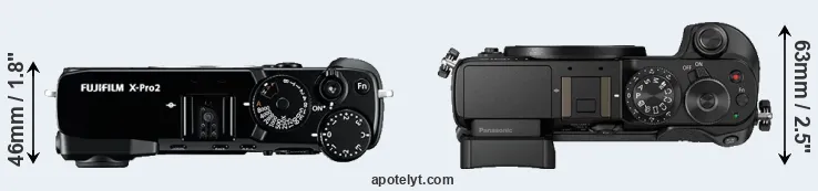 Compare X-Pro2 versus GX8 top
