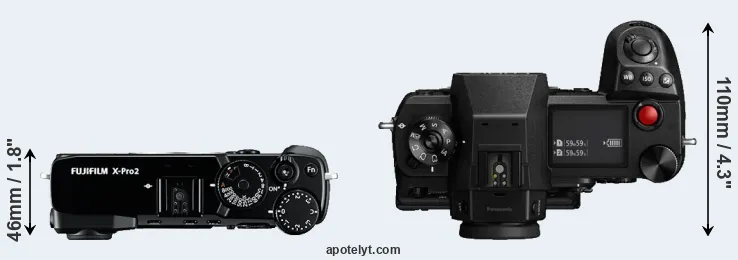 Compare X-Pro2 versus S1H top
