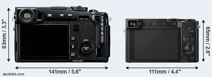 Comparison X-Pro2 or ZS100 rear