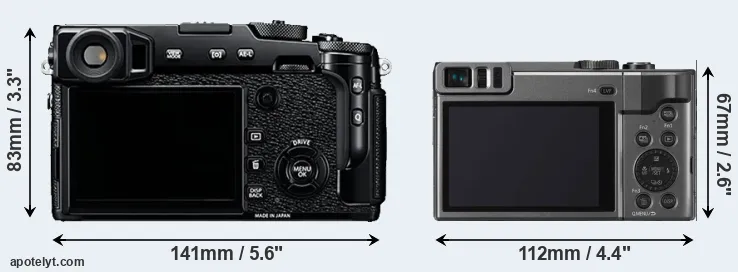 Comparison X-Pro2 or ZS70 rear