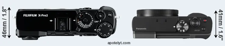 Compare X-Pro2 versus ZS70 top