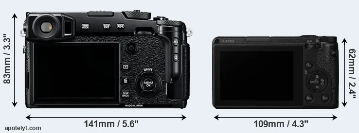 Comparison X-Pro2 or GR III rear