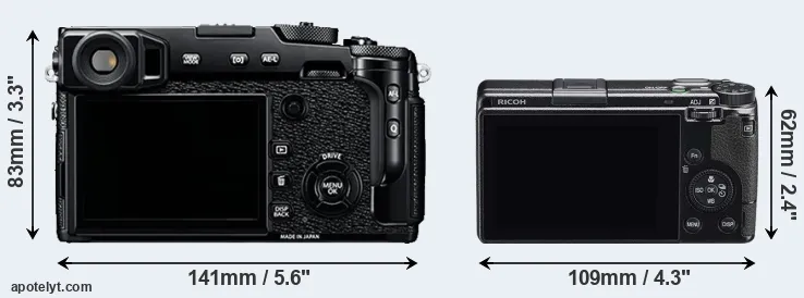 Comparison X-Pro2 or GR IIIx rear