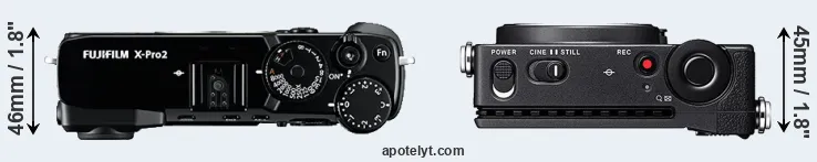 Compare X-Pro2 versus fp top
