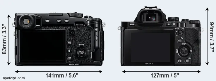 Comparison X-Pro2 or A7R rear