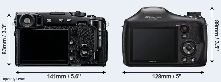 Comparison X-Pro2 or H300 rear