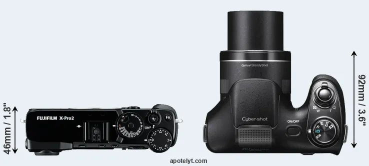 Compare X-Pro2 versus H300 top