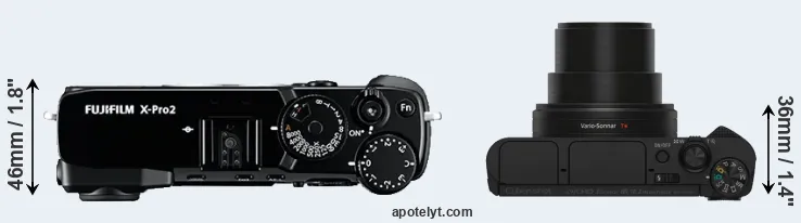Compare X-Pro2 versus HX80 top