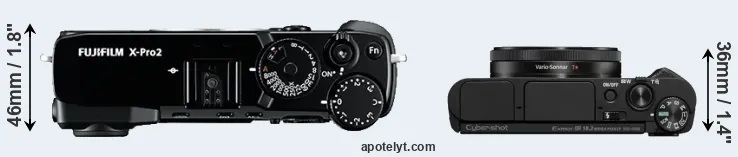 Compare X-Pro2 versus HX99 top