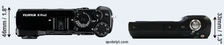Compare X-Pro2 versus NEX-3 top