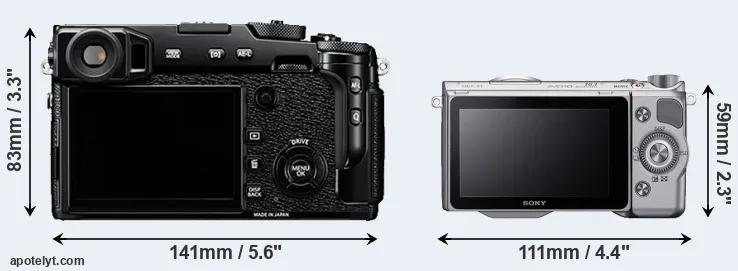 Comparison X-Pro2 or NEX-5T rear