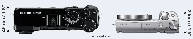 Compare X-Pro2 versus NEX-5T top