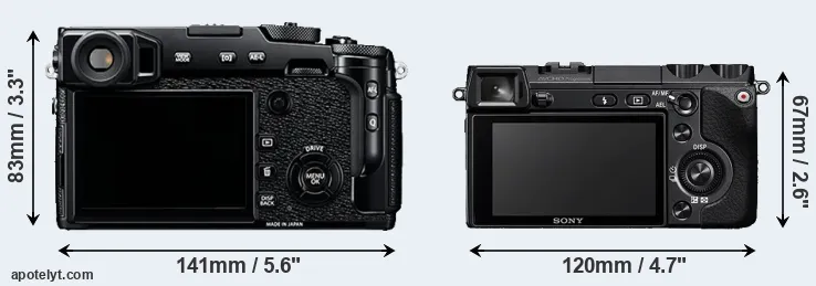 Comparison X-Pro2 or NEX-7 rear