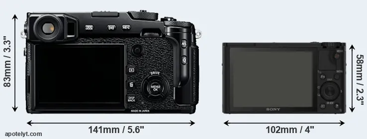 Comparison X-Pro2 or RX100 rear
