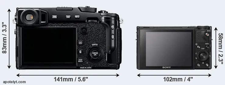Comparison X-Pro2 or RX100 VII rear