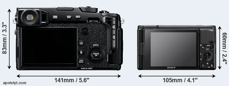 Comparison X-Pro2 or ZV-1 rear