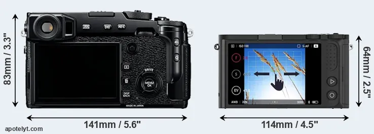 Comparison X-Pro2 or M1 rear