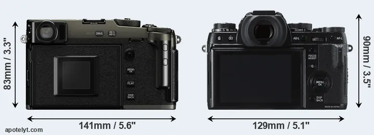 Comparison X-Pro3 or X-T1 rear