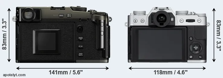 Comparison X-Pro3 or X-T10 rear