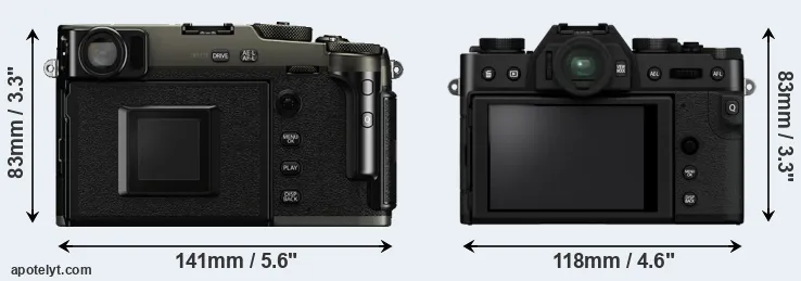 Comparison X-Pro3 or X-T30 II rear