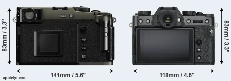 Comparison X-Pro3 or X-T30 rear
