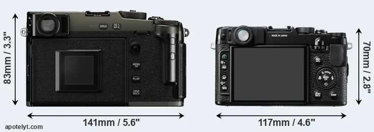 Comparison X-Pro3 or X10 rear