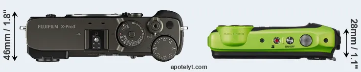 Compare X-Pro3 versus XP120 top