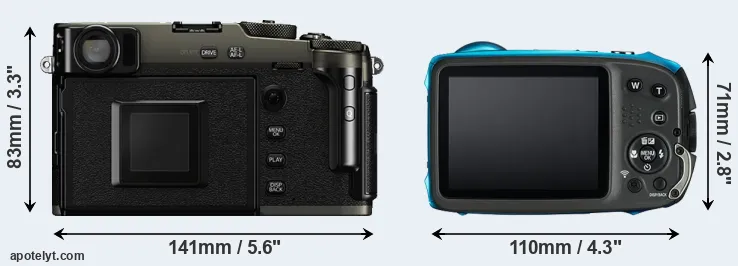 Comparison X-Pro3 or XP130 rear