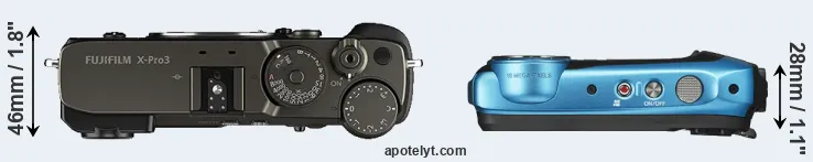 Compare X-Pro3 versus XP140 top