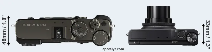 Compare X-Pro3 versus XQ2 top