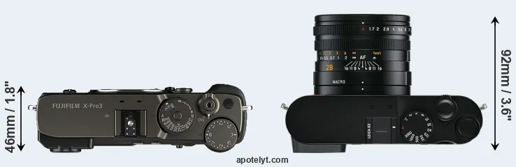 Compare X-Pro3 versus Q2 top