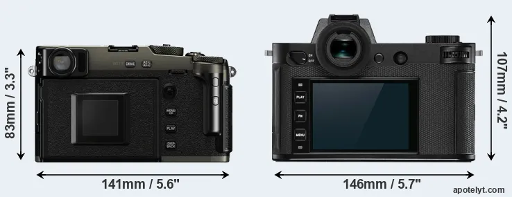 Comparison X-Pro3 or Leica SL2 rear