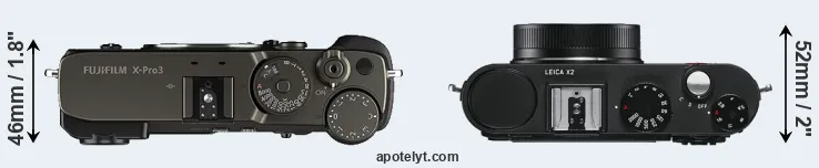 Compare X-Pro3 versus X2 top
