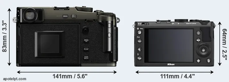 Comparison X-Pro3 or Coolpix A rear