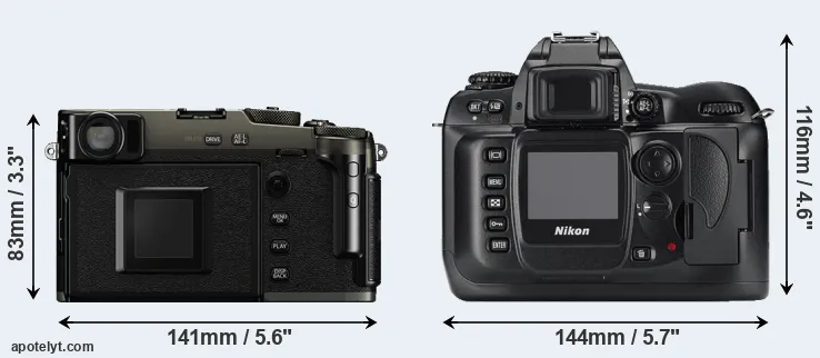 Comparison X-Pro3 or D100 rear