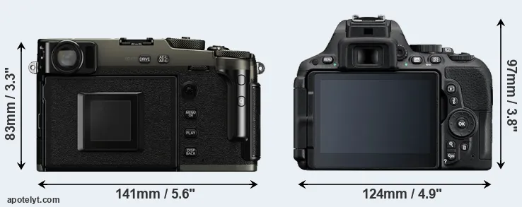 Comparison X-Pro3 or D5500 rear