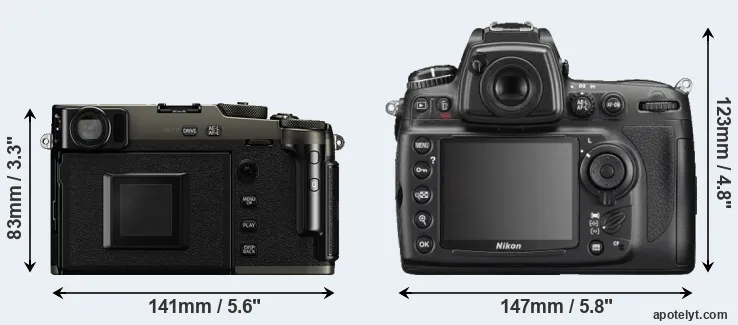 Comparison X-Pro3 or D700 rear