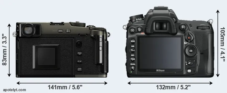 Comparison X-Pro3 or D7000 rear