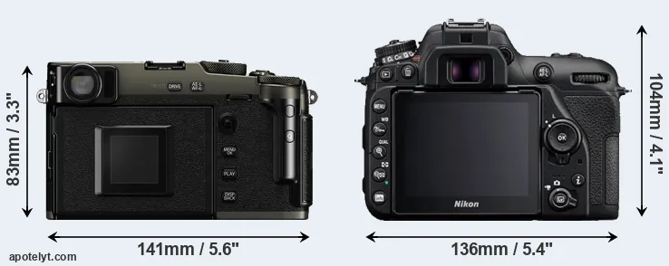 Comparison X-Pro3 or D7500 rear