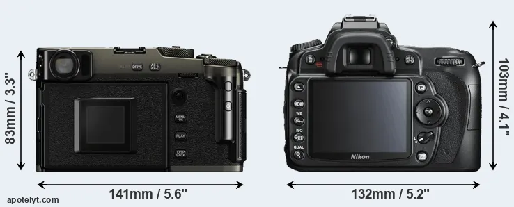 Comparison X-Pro3 or D90 rear