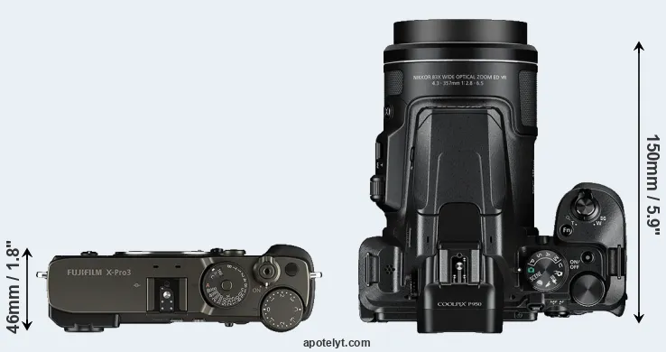 Compare X-Pro3 versus P950 top