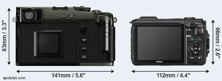 Comparison X-Pro3 or W300 rear