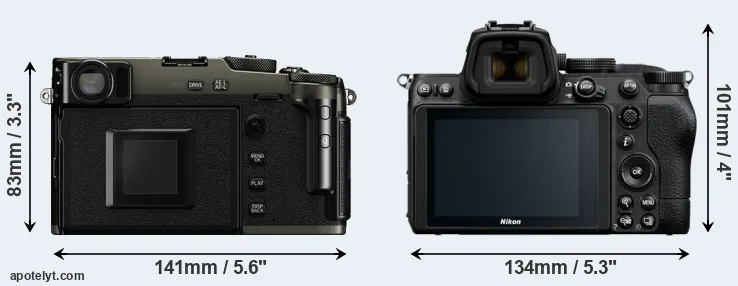 Comparison X-Pro3 or Z5 rear