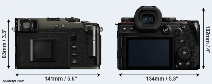 Comparison X-Pro3 or G9 II rear