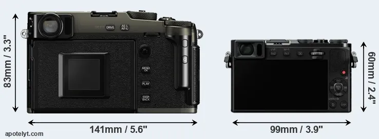 Comparison X-Pro3 or GM5 rear