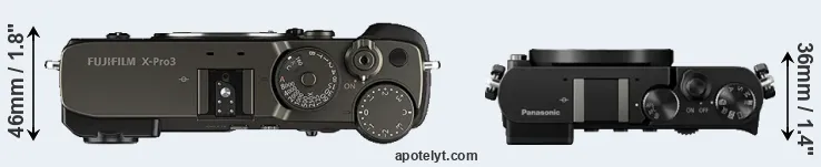 Compare X-Pro3 versus GM5 top